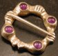 Silver-Gilt Ring Brooch with Amethysts Silver-Gilt Ring Brooch with Amethysts
