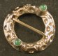 Ring brooch with two stones Ring brooch with two stones